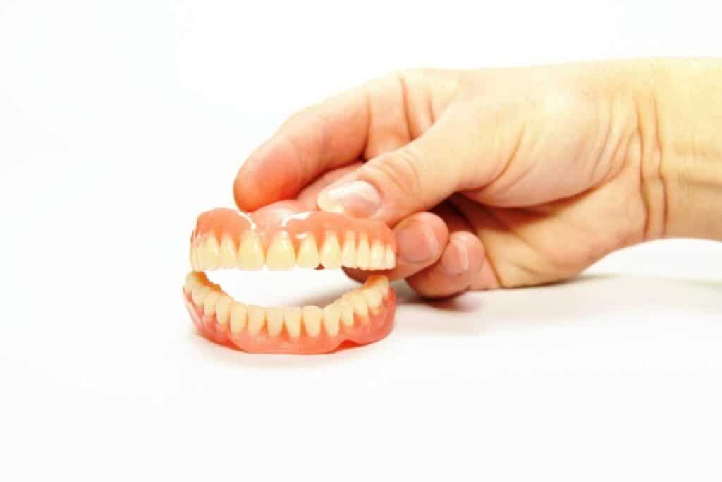smiling complete dentures