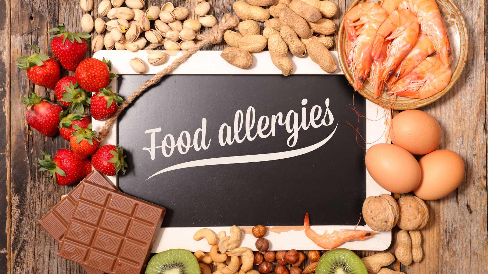 Food allergies with food around