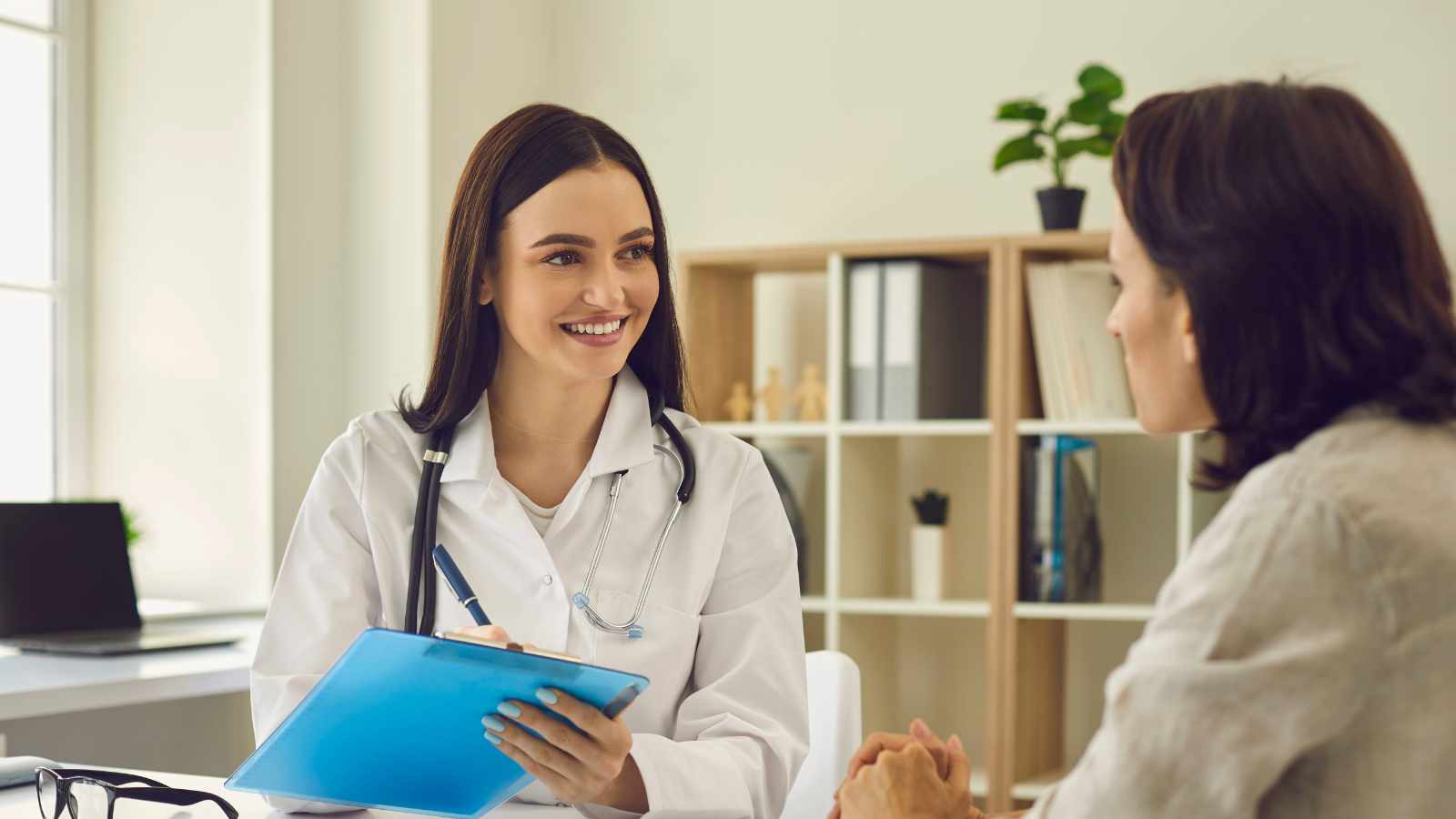Doctor talking to patient