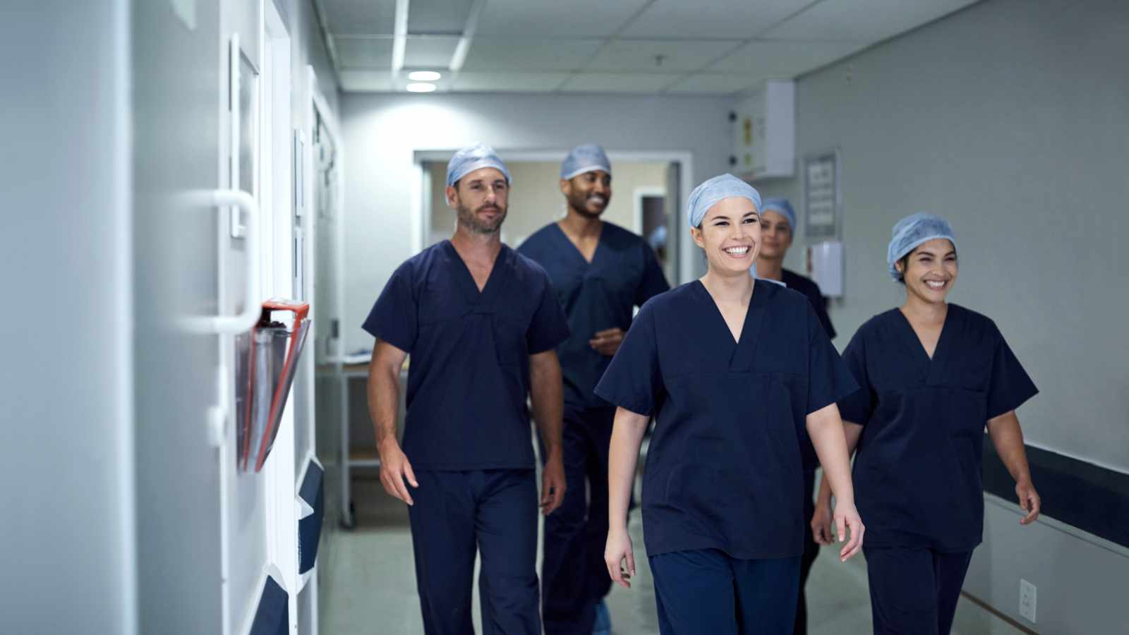 Doctors walking