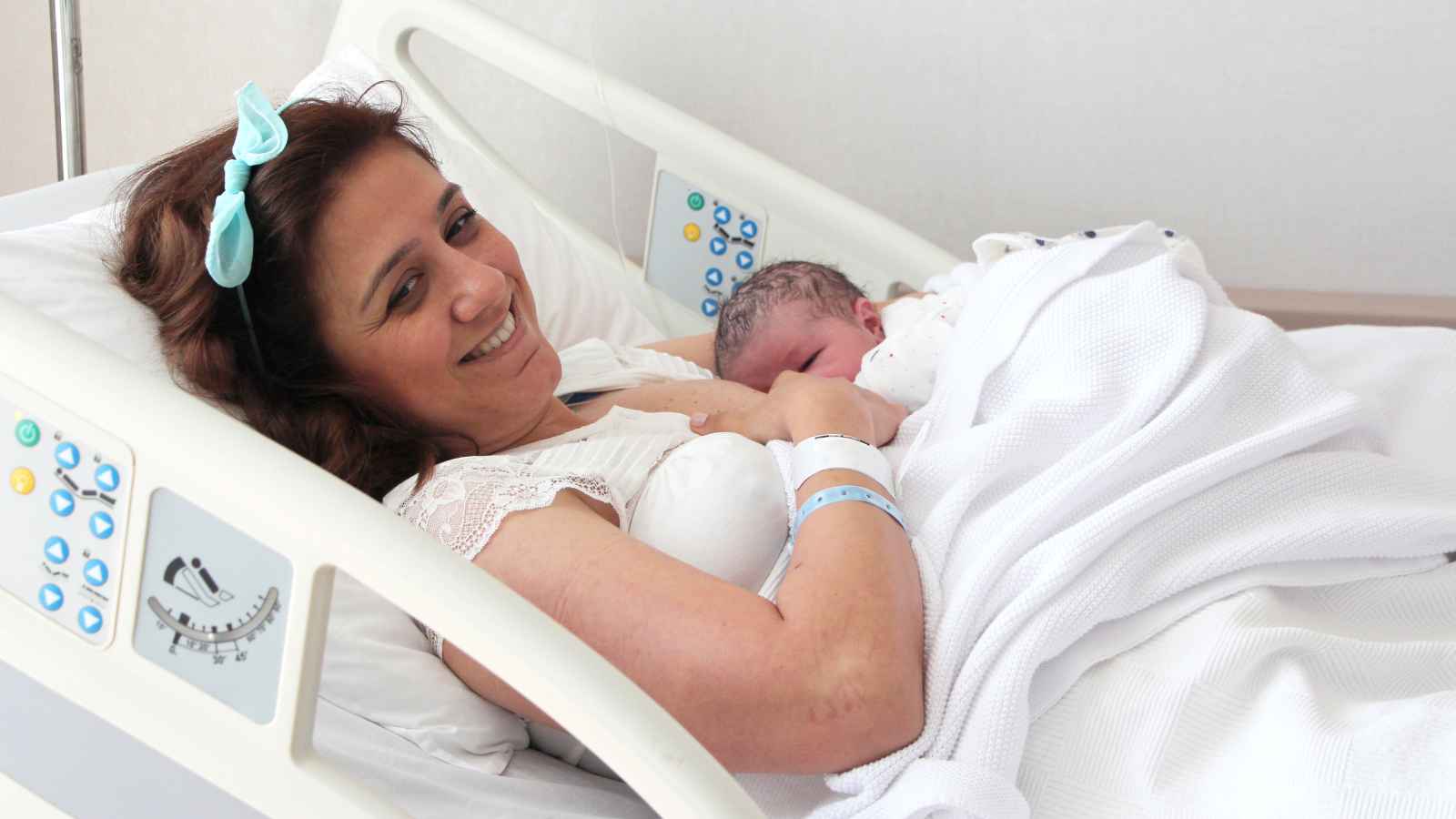 mother and baby in hospital