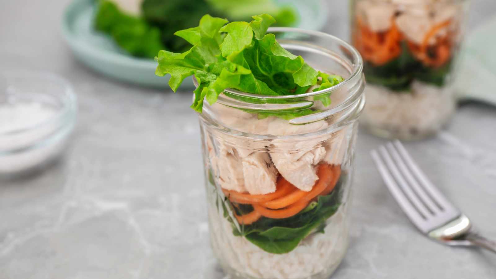 Turkey Mason Jar Salads