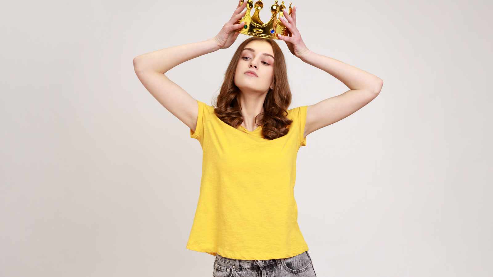Lady wearing a crown