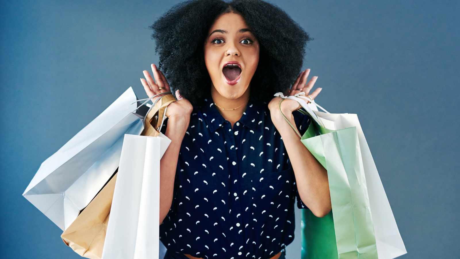 Lady with shopping bags