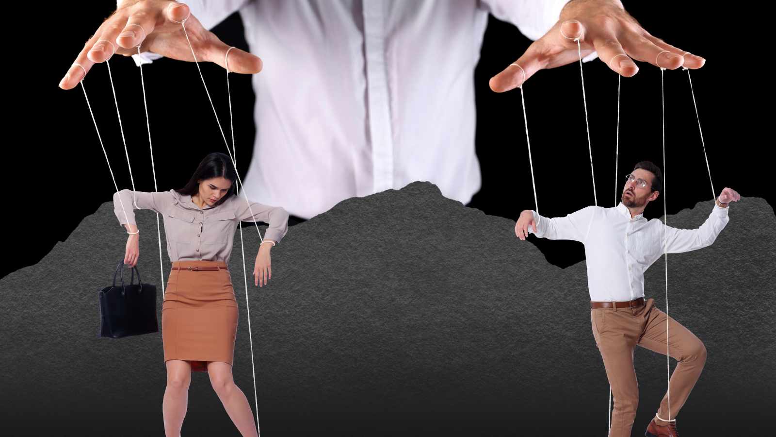 Puppets being controlled