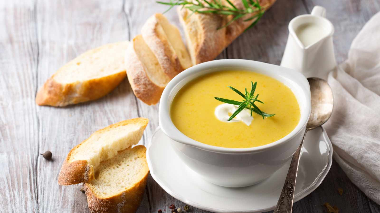 Bread and soup