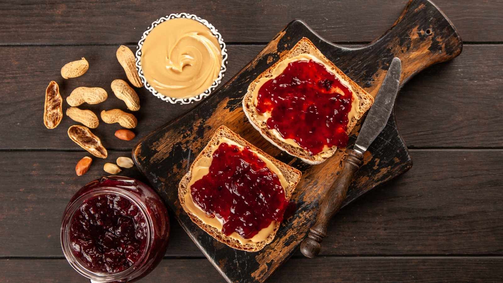 Peanut butter and jelly sandwich