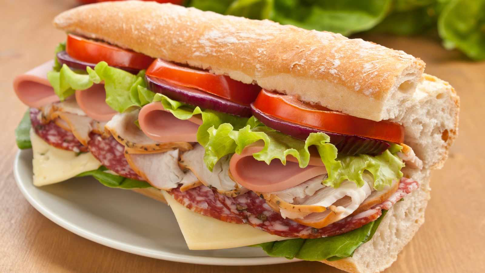 Subway double meat sandwich