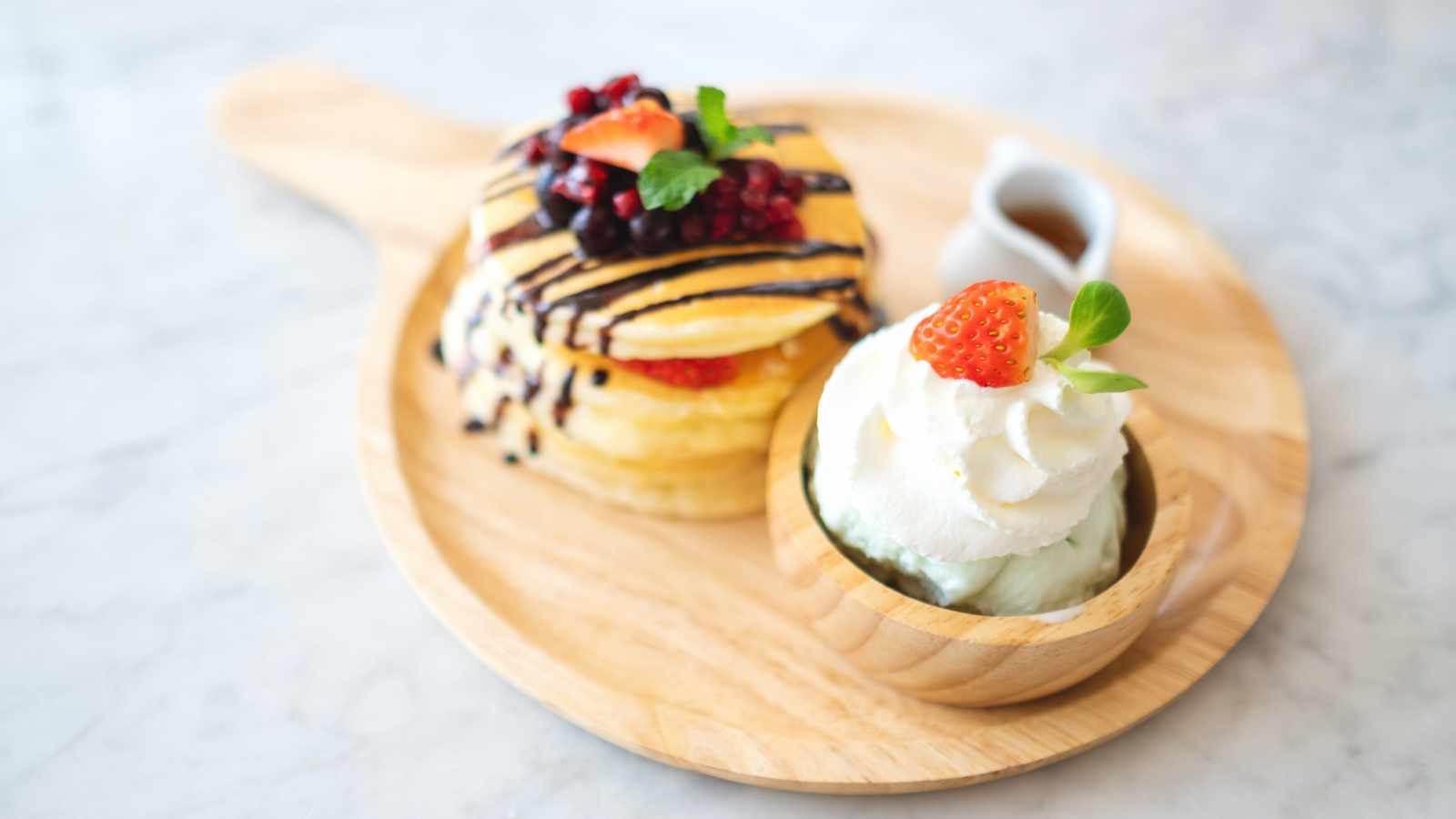 Whipped Cream and pancakes