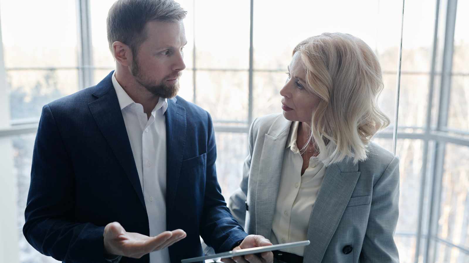 Colleagues talking