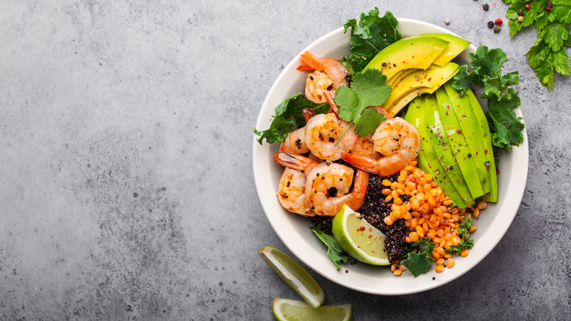 Shrimp and avocado salad