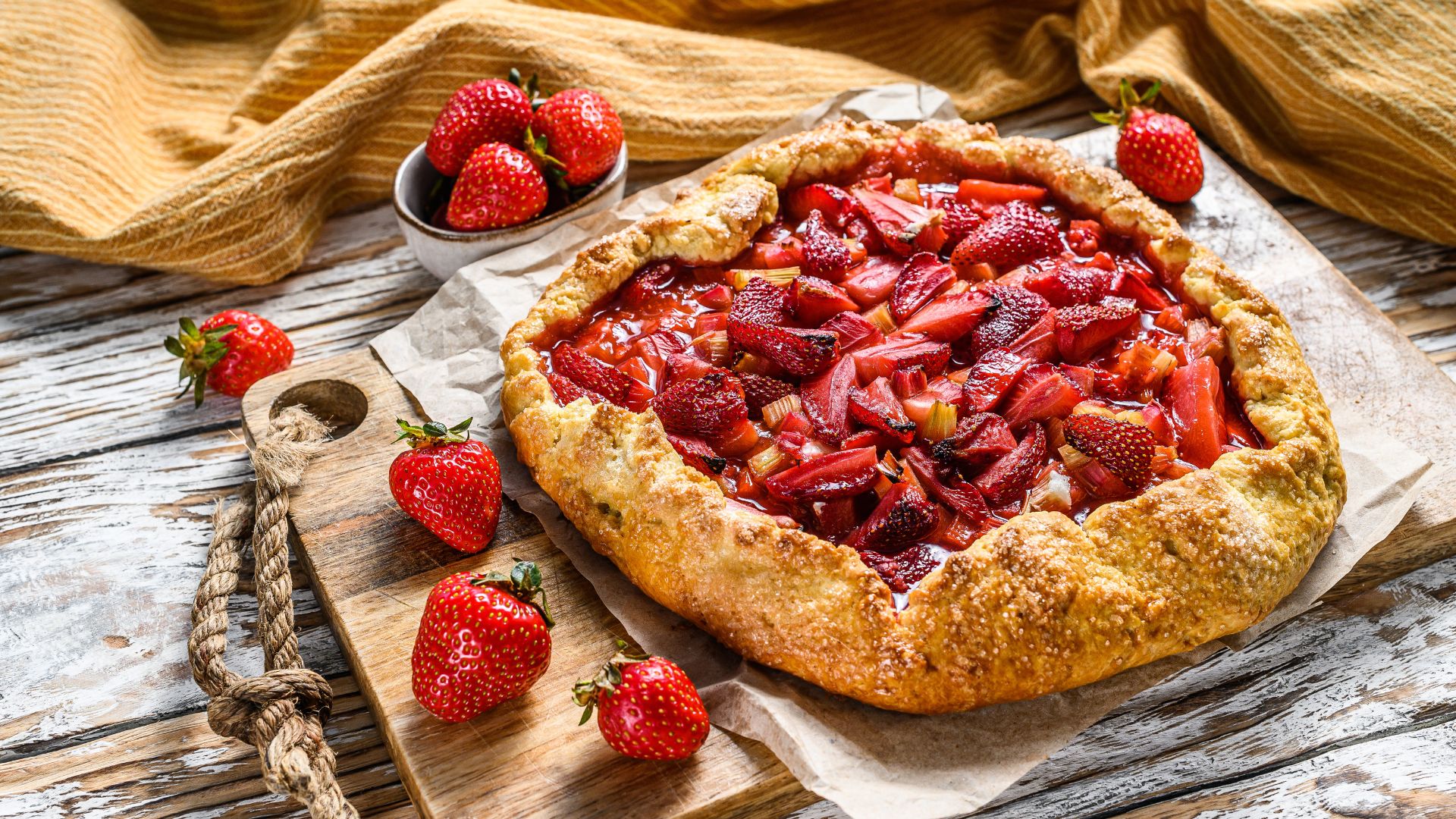 rhubarb galette