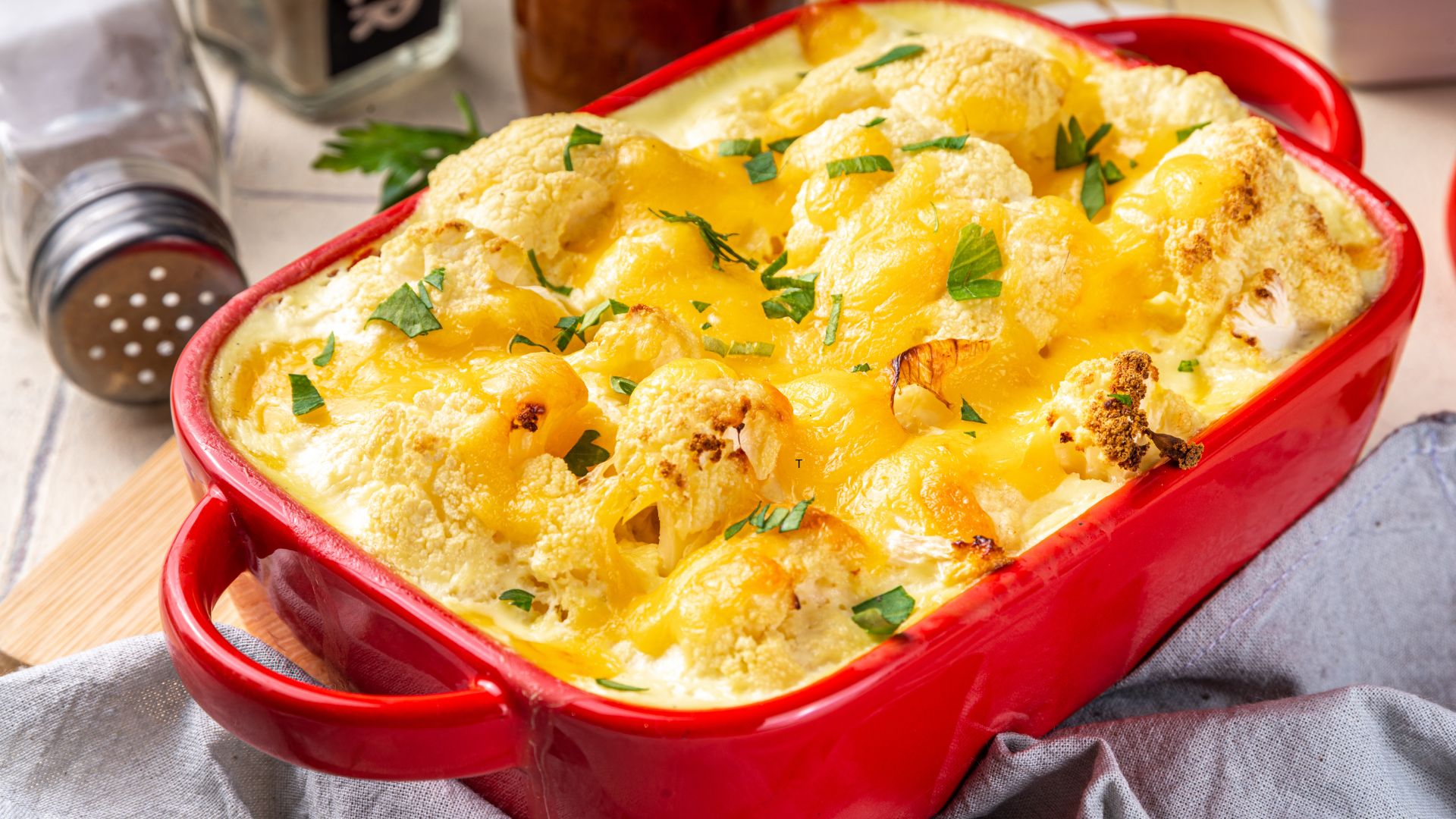 Cheesy cauliflower bake